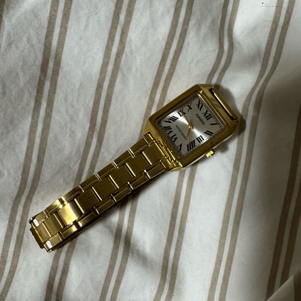 Women’s Gold Square Casio Watch